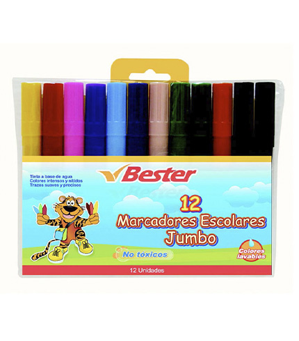 MARCADOR BESTER- X 12 C. JUMBO P.R. (56)