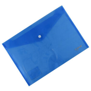 SOBRES PLASTICOS C/BROCHE A-4 YALONG AZUL (12)