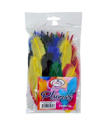 PLUMAS DE  COLORES  CELINA 15 GRS.   280082
