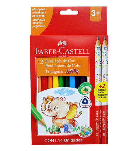 PINTURA F.CASTELL X 12 JUMBO + 2 LAPICES  (6)