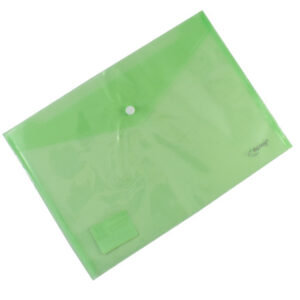 SOBRES PLASTICOS C/BROCHE A-4 YALONG VERDE (12)