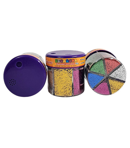 ESCARCHA  EN FRASCO MULTICOLOR X 6 BESTER (6-72