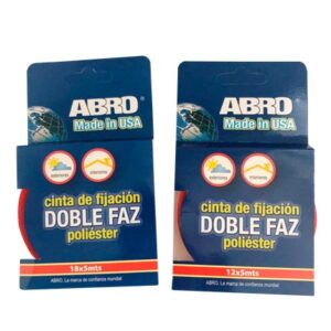 CINTA  DOBLE FAZ FINA ABRO 12MM X 5MTS POLIESTER